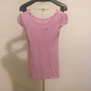 👕Lilac bejewled top